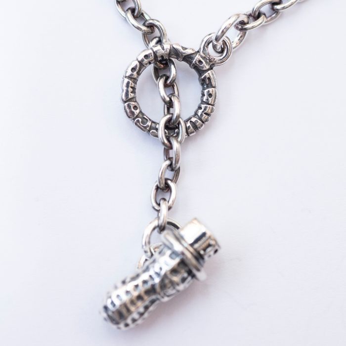 NORMAL TATOO PEANUTS S size SV x k10YG + Peanuts silver Chain 50cm