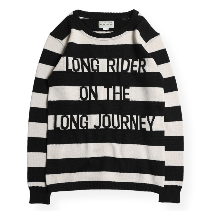 CLASSIC RIB BORDER LOGO SWEATER | WESTRIDE,Tops,Knit | WESTERN 