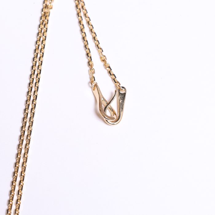 18K EAGLE POINT MEDAL & 18KINFINITY HOOK CABLE CHAIN,SMALL COMBINATION