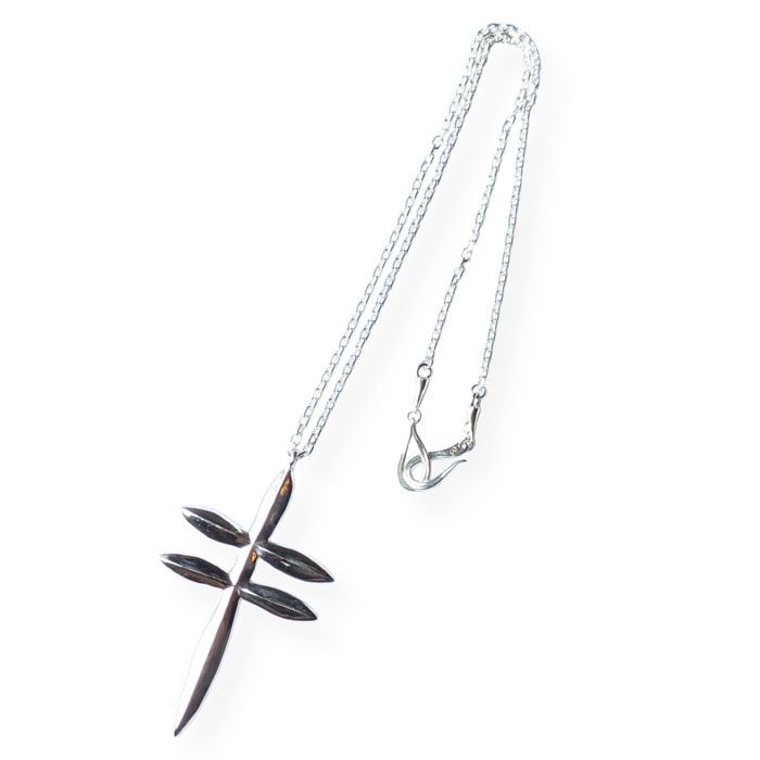 TRIANGLE DRAGONFLY PENDANT COMBINATION TOP(SILVER)