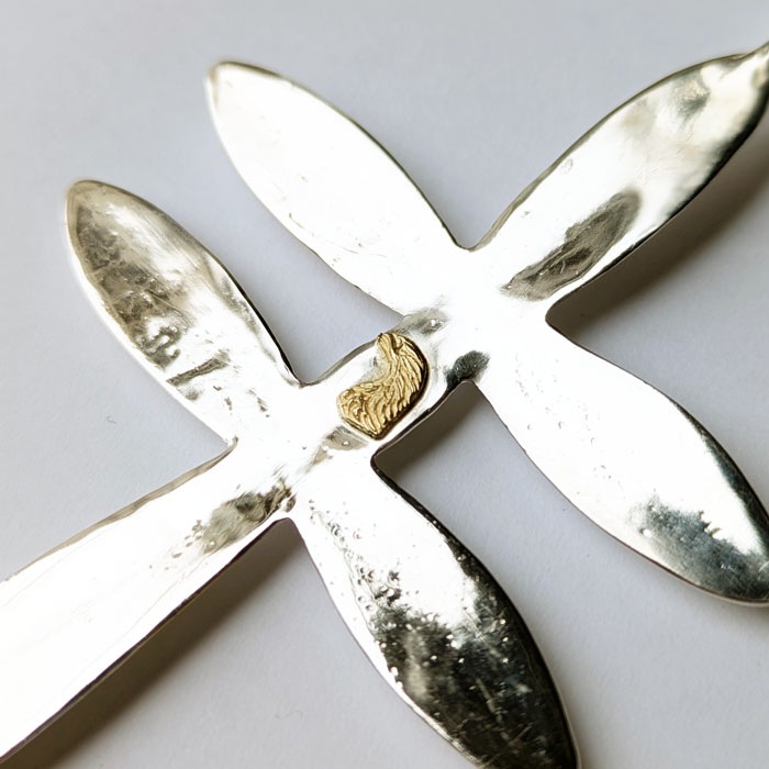 TRIANGLE DRAGONFLY PENDANT COMBINATION TOP(SILVER)