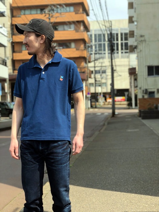 MFSC"SURPULS"COTTON PIQUE��MARINA��POLO INDIGO DYE