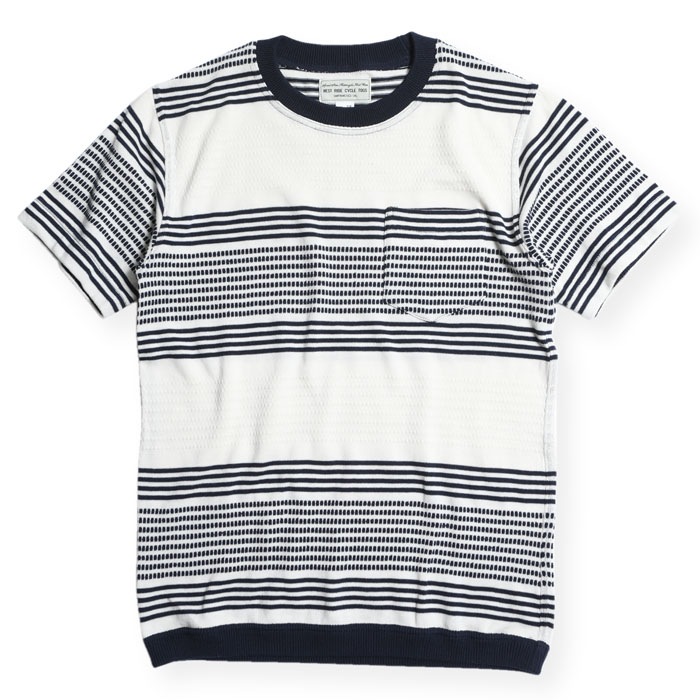 新品未使用WESTRIDE「NGT JACQUARD LONG TEE」 WESTRIDE(ウエストライド) ボーダーロングスリーブTシャツ