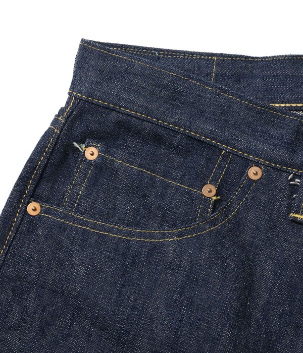 Lot No. SC49001 / SUGAR CANE Super Denim Collectibles #01 14oz. BLUE DENIM WAIST OVERALLS S1945 MODEL