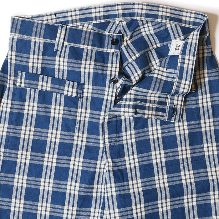Lot 1237 1900��S INDIGO BLUE and WHITE CHECK WAIST OVERALL