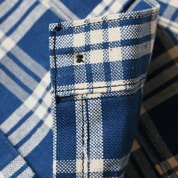 Lot 1237 1900��S INDIGO BLUE and WHITE CHECK WAIST OVERALL