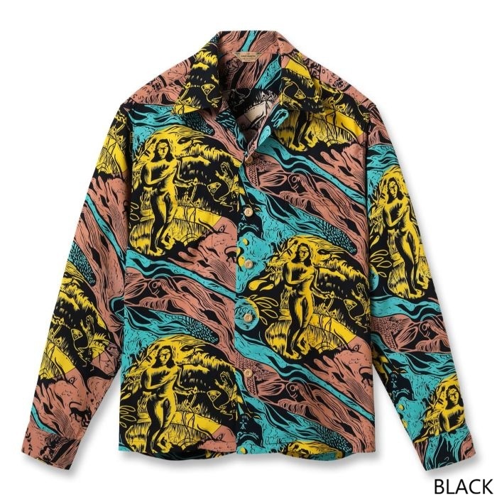 SS29674 / SUN SURF SPECIAL EDITION ��GAUGUIN WOODCUT MYSTIC�� (LONG SLEEVE)