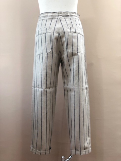 CLASSICAL LINEN STRIPE EASY PANTS LOT1644