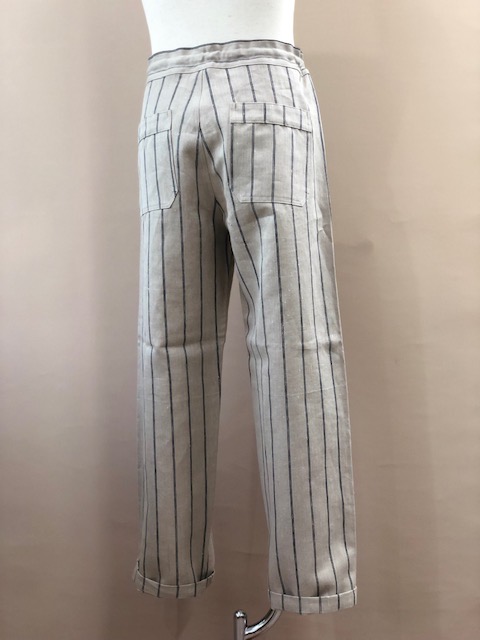 CLASSICAL LINEN STRIPE EASY PANTS LOT1644