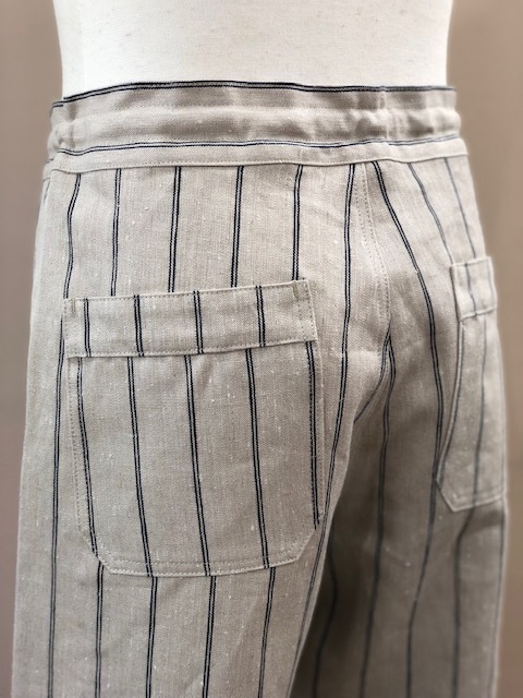 CLASSICAL LINEN STRIPE EASY PANTS LOT1644
