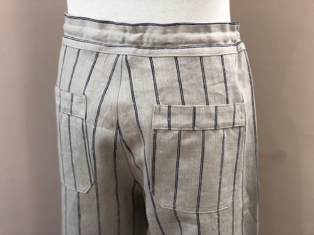 CLASSICAL LINEN STRIPE EASY PANTS LOT1644