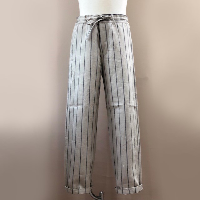 CLASSICAL LINEN STRIPE EASY PANTS LOT1644