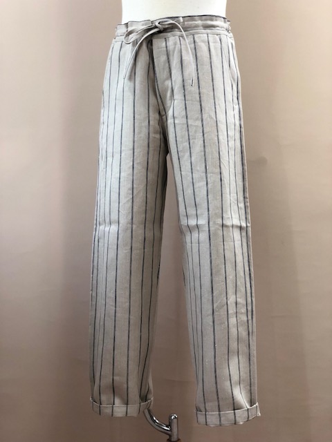 CLASSICAL LINEN STRIPE EASY PANTS LOT1644