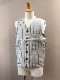 CLASSICAL LINEN STRIPE WORK VEST LOT1643