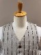 CLASSICAL LINEN STRIPE WORK VEST LOT1643