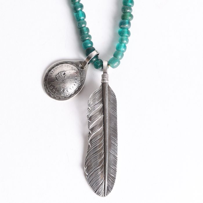 MIDDLE FEATHER SET INDIAN PACIFIC BEADS