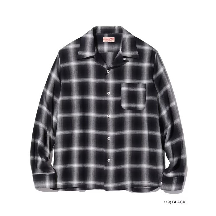 Lot No. SC29120 / RAYON OMBRE CHECK OPEN SHIRT