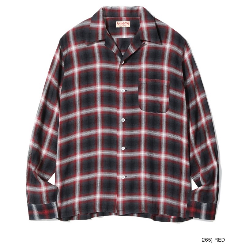 Lot No. SC29120 / RAYON OMBRE CHECK OPEN SHIRT