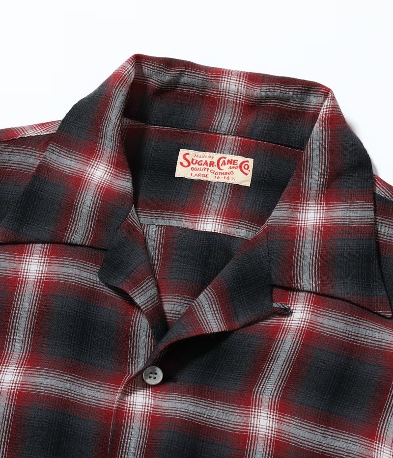 Lot No. SC29120 / RAYON OMBRE CHECK OPEN SHIRT