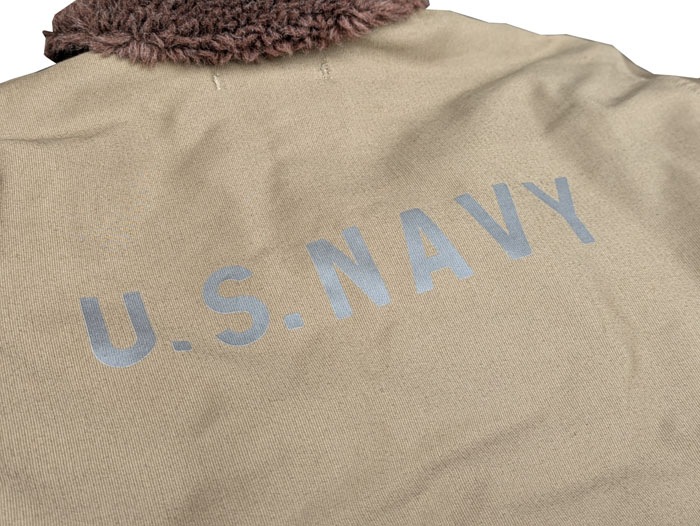 Lot 2181 NAF1168 N-1 WINTER JACKET KHAKI (NXs-1404) USS ROCK AGSS-274 WWII Submarine