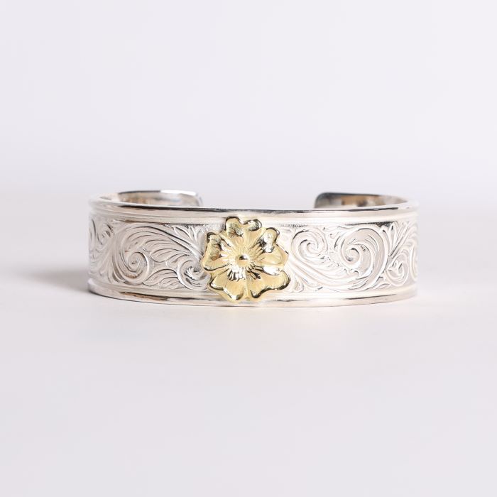 BR-0211 KARAKUSA ROSE BRACELET 18mm WIDE