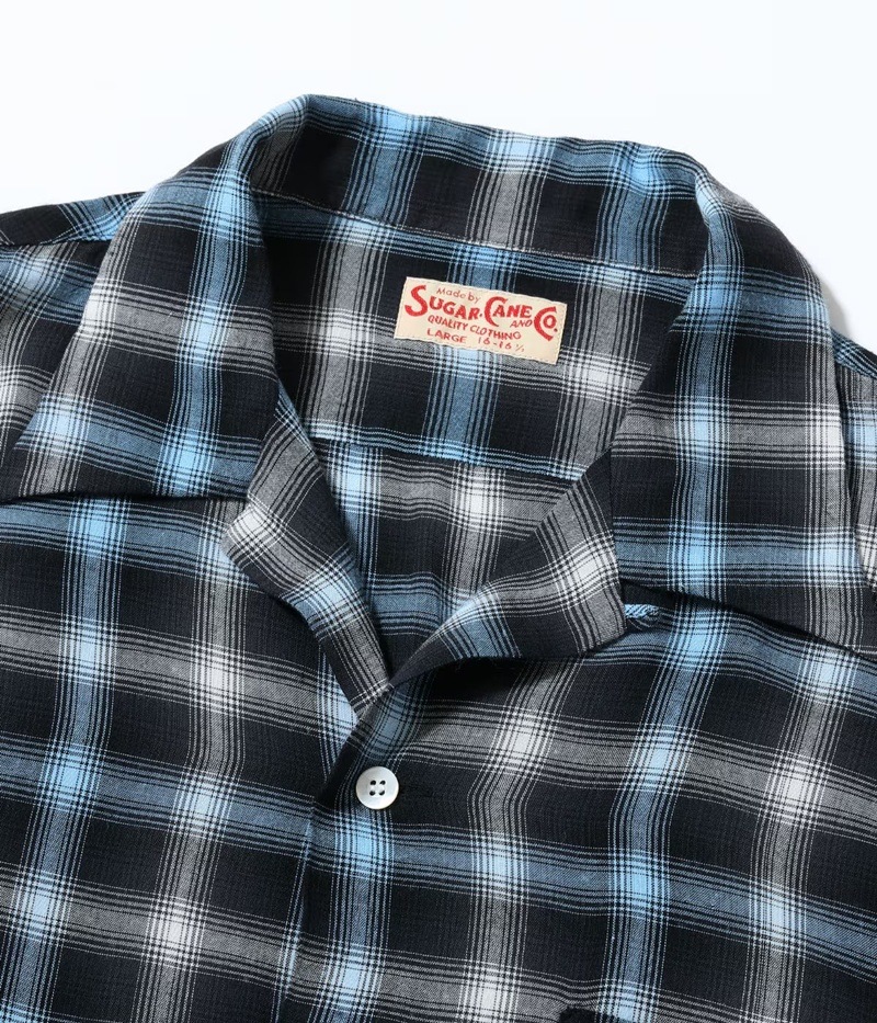 Lot No. SC29683 / RAYON OMBRE CHECK OPEN SHIRT 
