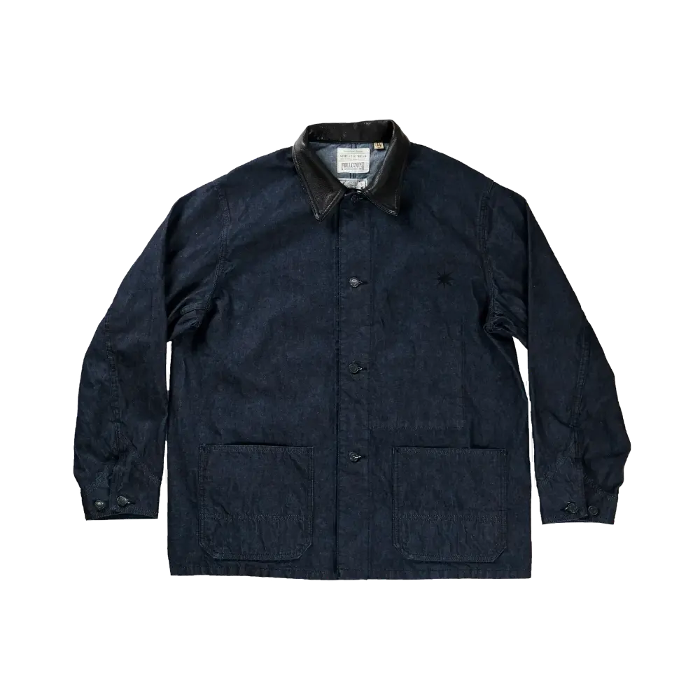 ��26AW��GFC2001 Leather Collar Denim Chore Jacket
