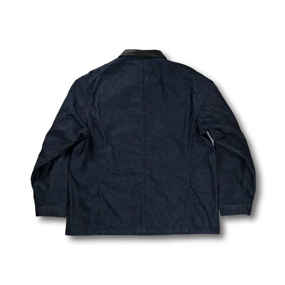��26AW��GFC2001 Leather Collar Denim Chore Jacket