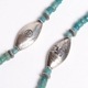 INDIAN PACIFIC BLUE & W PEACEBEADS NECKLACE