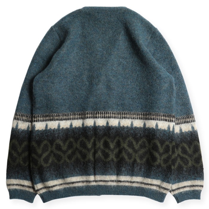 VINTAGE MOHAIR ARGYLE BORDER CARDIGAN