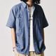 Chambray S/S Print Shirt BR-26211