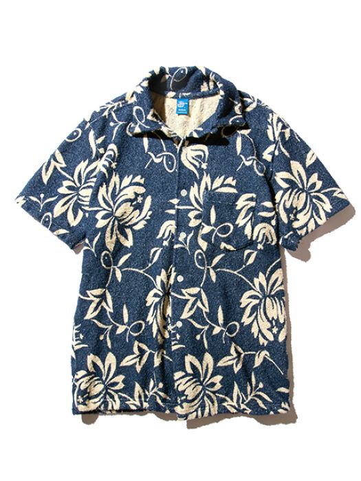 GOST2307 RETRO FLOWER PILE OPEN SHIRT