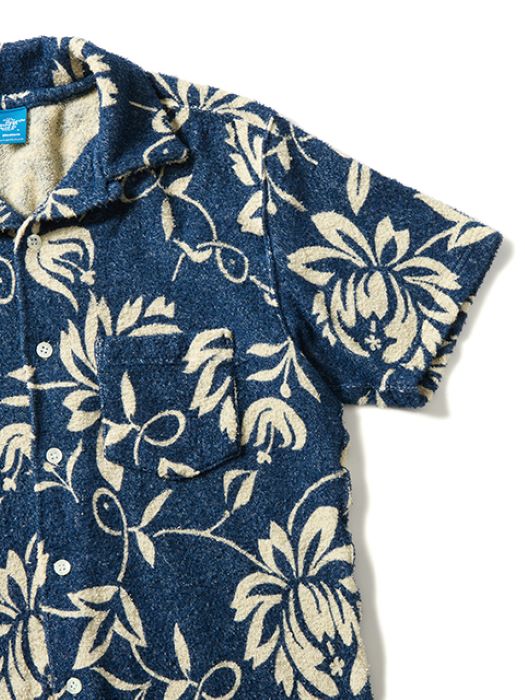 GOST2307 RETRO FLOWER PILE OPEN SHIRT