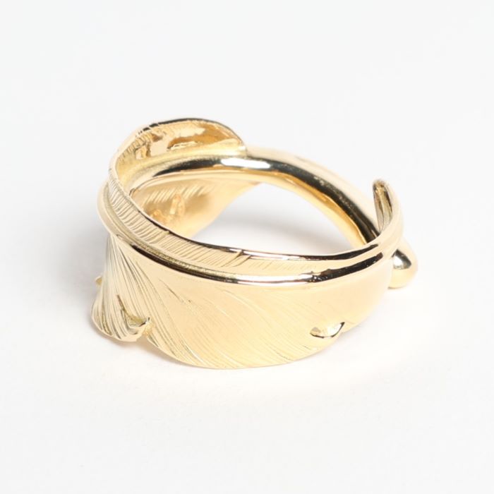 EFRG-0031-18K 18K GOLD NATABANE FEATHER RING
