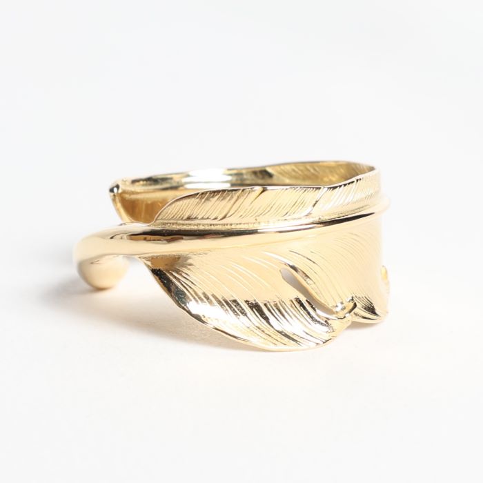 EFRG-0031-18K 18K GOLD NATABANE FEATHER RING