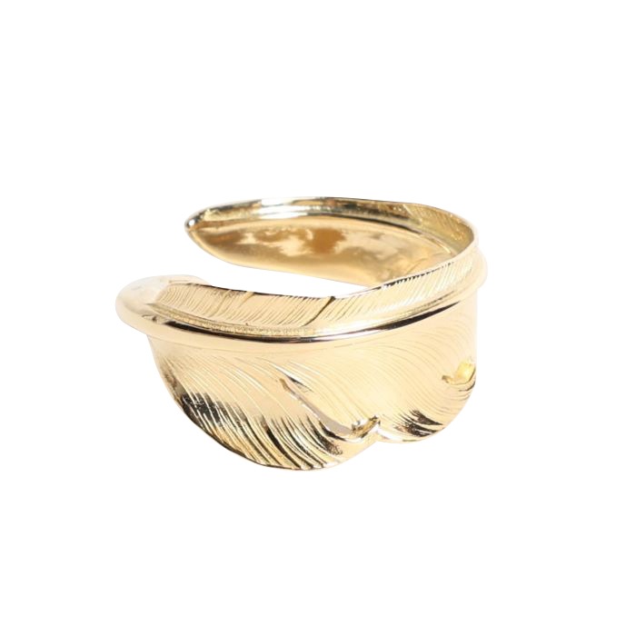EFRG-0031-18K 18K GOLD NATABANE FEATHER RING