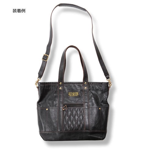 PADDED TOTE BAG LEATHER STRAP