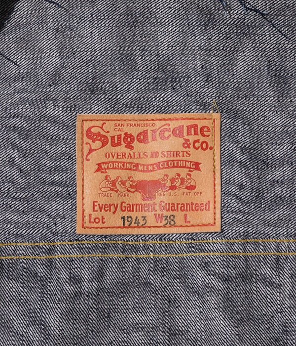 Lot No. SC19008 /SC19008T / SUGAR CANE Super Denim Collectibles #08 13.5oz. BLUE DENIM BLOUSE S1943 MODEL