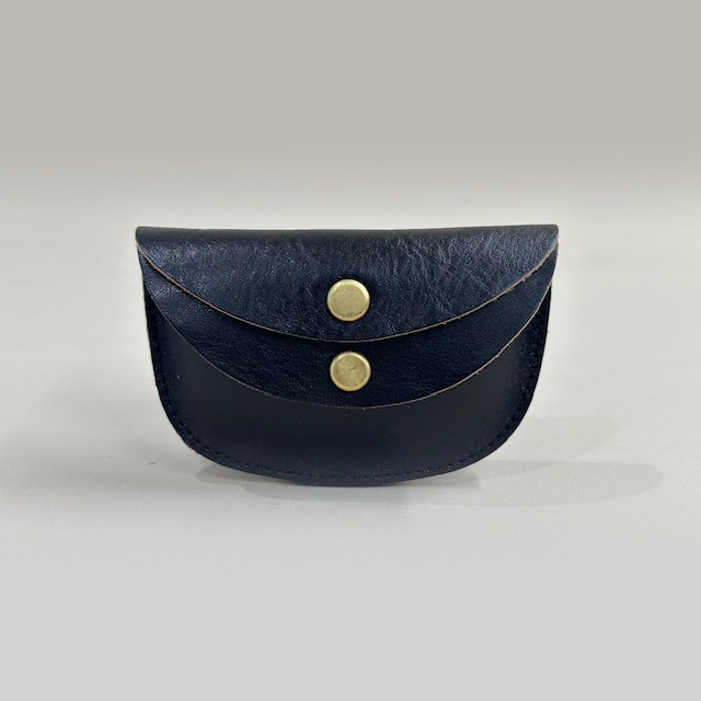LOT1795Horsehide Double Flap Oval Coin Wallet