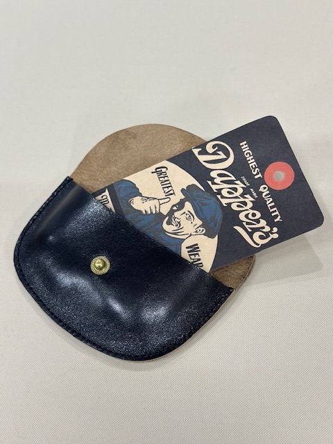 LOT1795Horsehide Double Flap Oval Coin Wallet