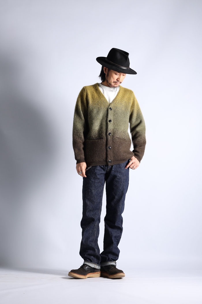 VINTAGE MOHAIR GRADIENT CARDIGAN