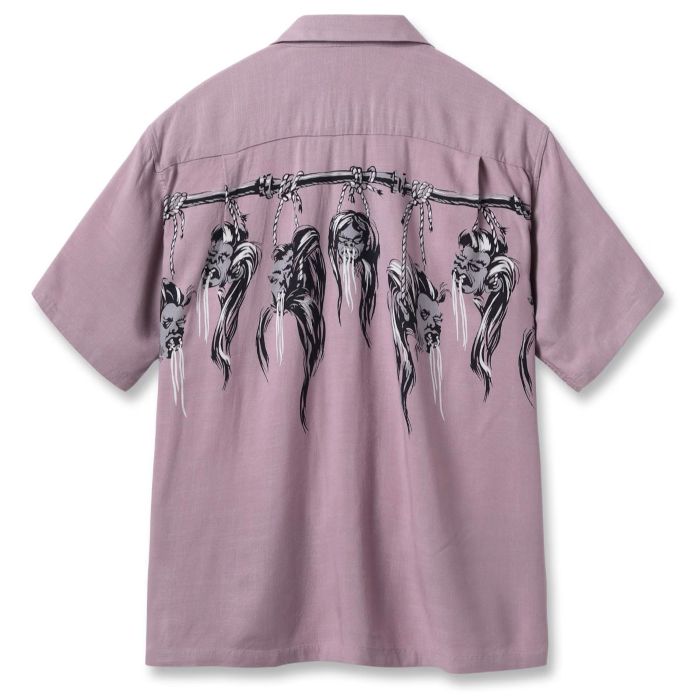 Lot No. SH39705 / HOPSACK RAYON OPEN SHIRT ��SHRUNKEN HEAD��