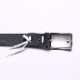 PLATE BUCKLE BENDS LEATHER BELT