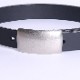 PLATE BUCKLE BENDS LEATHER BELT