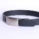 PLATE BUCKLE BENDS LEATHER BELT