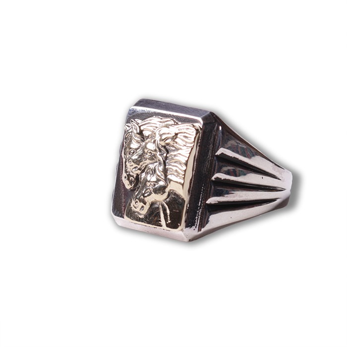 PHARAOHS HORSES RING square silverK10