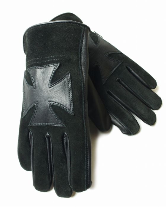JOINT LEATHER GLOVES BK/BK
