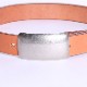 PLATE BUCKLE BENDS LEATHER BELT