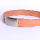 PLATE BUCKLE BENDS LEATHER BELT