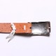 PLATE BUCKLE BENDS LEATHER BELT